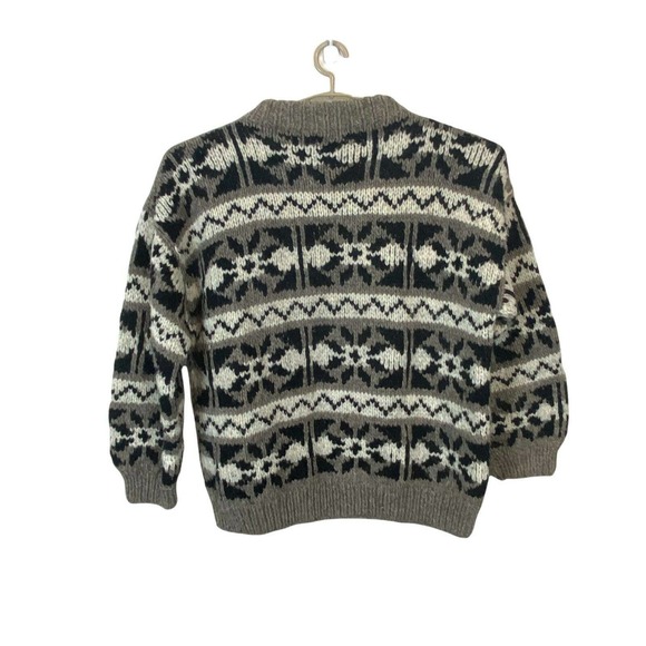 Chunky Wool Sweater Crew Neck Pullover Vintage Fair Isle Apres Ski Women's sz 1X - Picture 2 of 12